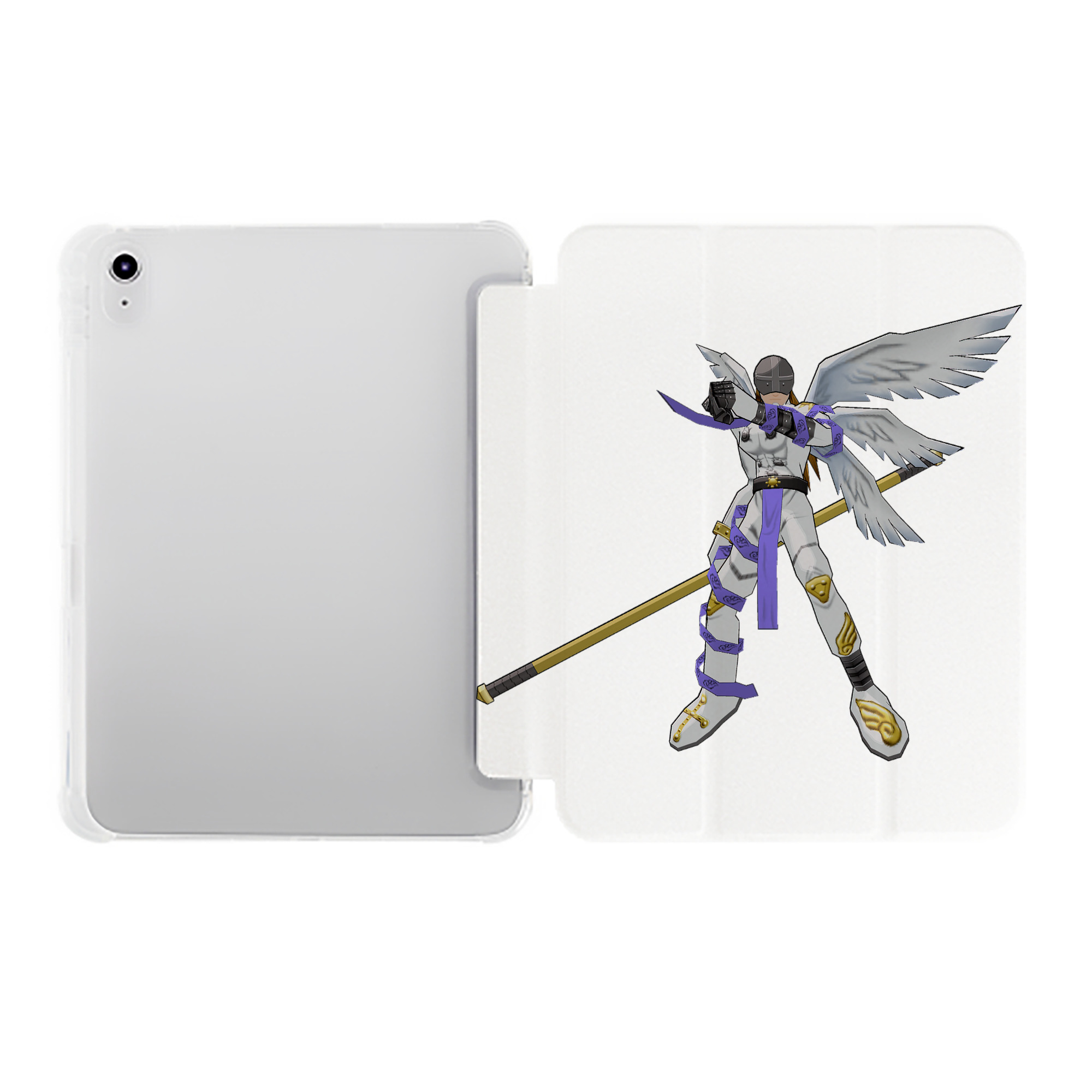 （画像用） Digimon デジタルモンスター/デジモン IPad ケース ペン収納付き 三つ折りスタンド PUレザー×シリコン 対応機種9.5/10.5/10.9インチ
